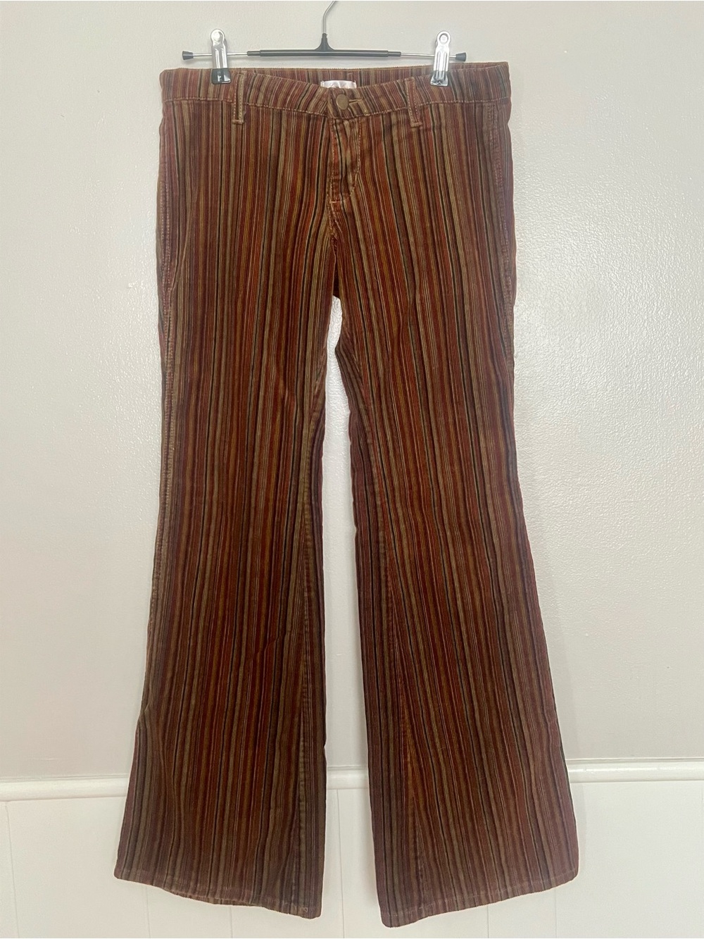 Vintage Lux by Urban Outfitters Brown Flare Corduroy Pants Size 3/4 Ultra Low